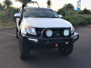 Phoenix Single Black Loop Winch Bar for Ford Ranger PX 2012-2015
