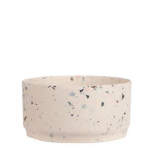 Framar Terrazzo Bamboo Bowls 2pc Neutrals Sage - Limited Edition