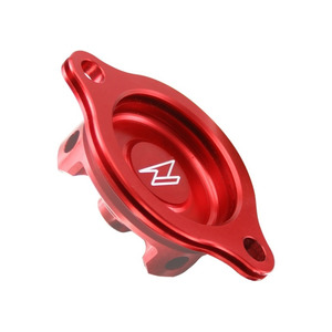 Zeta Oil Filter Cover Red - Suzuki RMZ250 RMZ450 RMX450 (2005–2017)