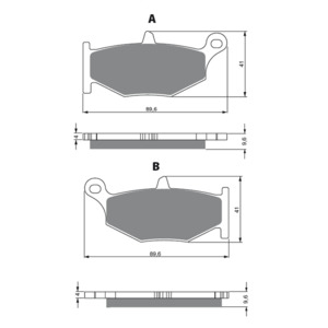 GF241 Sintered Rear Brake Pads