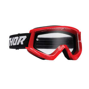 Mx Goggles: GOGGLES S26 THOR MX YOUTH COMBAT RED/BLACK