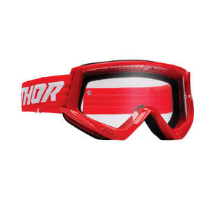 Mx Goggles: GOGGLES S26 THOR MX COMBAT RACER RED/WHITE