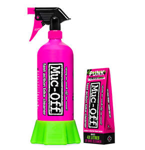 Muc Off Motorcycle Cleaning: Muc-Off Punk Powder Bike Cleaner 4 Pack + Bottle for Life (20609)