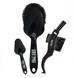 Muc Off Motorcycle Cleaning: Muc-Off 3 Brush Set - Claw, Detailer, Soft Wash. (#220)