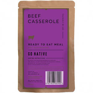 GO NATIVE READY TO EAT MEAL: 250G BEEF CASSEROLE