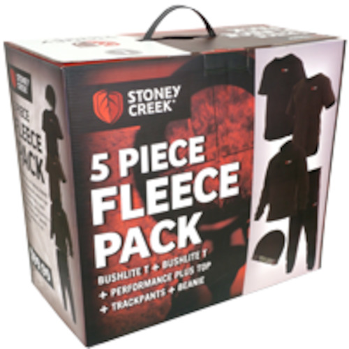 Stoney Creek: STONEY CREEK FLEECE PACK BAYLEAF & BLACK