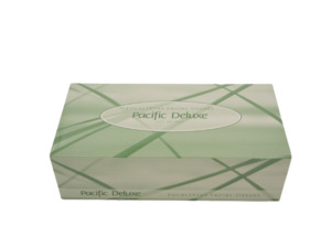 Products: Pacific Deluxe Facial Tissue with Eucalyptus, 2 Ply - FSC (DEF200 EACH) - Aotea Hygiene