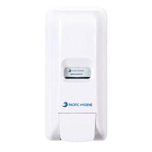 Pacific Hygiene 1L Soap & Sanitiser Dispenser - White - Aotea Hygiene