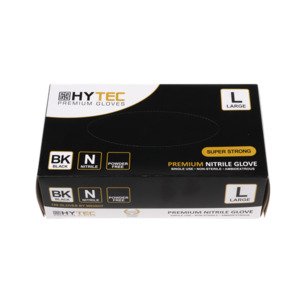 Products: Hytec Black Nitrile Gloves, Powder Free - Large - Aotea Hygiene