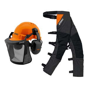 Chainsaw Safety Chaps and Helmet - Southland Hire