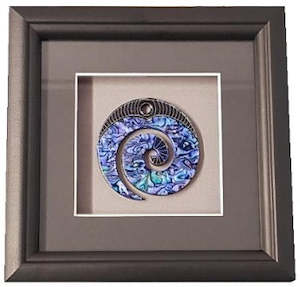 Wall Art: Koru Paua Framed Artwork