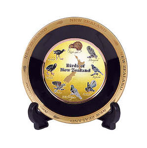 Bargains: Small NZ Birds Plate with Stand