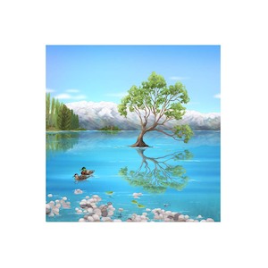 Art Decor: Lake Wanaka 3D Ceramic Tile Wall Hanging