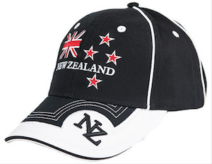 Adults Headware: Adults Flag Cap NZ Embroidery