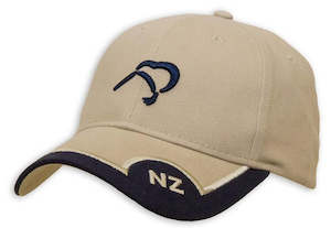 Adults Headware: NZ Kiwi Adults Tan Cap