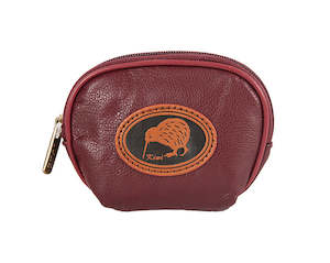 Bags Wallets: NZ Kiwi Coin Purse Burgundy - #109