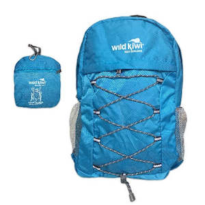 Bags Wallets: Wild Kiwi Packable Backpack - Blue