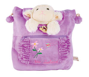 Bags Wallets: Kids Purple Backpack With Lamb