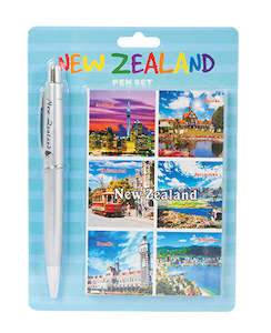 Notebook And Pen Set - NZ City Scenes