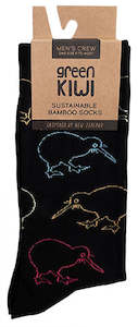 Clothing: Men's Bamboo Socks - Kiwis on Navy
