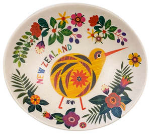 Bamboo Small Oval Dish - Retro Kiwi