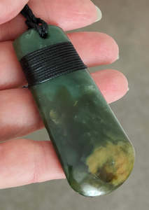 Ewan Parker Pounamu: NZ Greenstone Roimata Drop - 61mm - Ewan Parker - #118