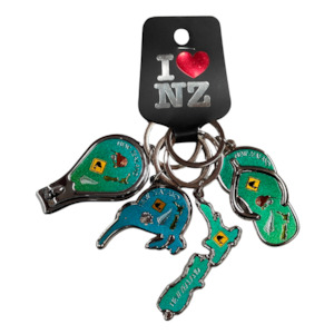 Bargains: 4 Pack NZ Icons Keyrings
