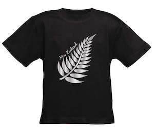 Childrens T Shirts: NZ Kids T-Shirt - Foil Fern