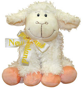 Sitting Sheep With Bow Soft Toy