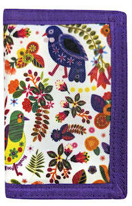 Velcro Wallet - Retro Birds