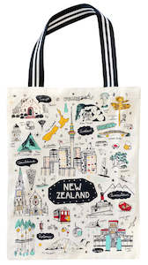 Reusable Shopping Bags: NZ Icons Gusset Cotton Tote Bag