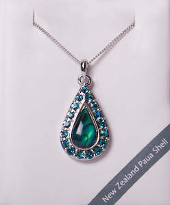 Paua: Paua Teardrop Necklace #2