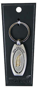 Keyrings 1: Oval Fern Metal Keyring