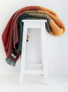 Nz Made: Windermere Mohair Blanket Designer Throw - Picasso