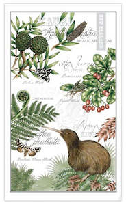 Tea Towel Kiwi & Ferns