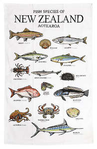 Frontpage: Fish Of NZ Tea Towel