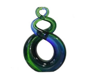 Glass Art Double Twist - Without Base – Small 12cm