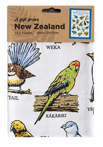 Frontpage: Birds Of NZ Tea Towel
