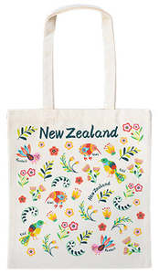 Reusable Shopping Bags: NZ Birds Cotton Tote Bag