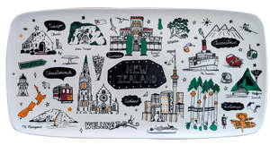 Napery: Bamboo Tray - Sketch White