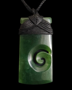 Greenstone Pounamu: NZ Greenstone Koru Toki - Carver: Aden Hoglund #AH12