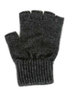 Lothlorian Possum & Merino Unisex Fingerless Gloves, Charcoal