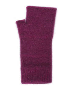 Lothlorian Possum & Merino Plain Fingerless Mitten, Berry