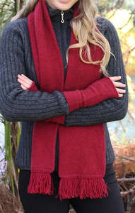 Lothlorian Possum & Merino Unisex Scarf, Raspberry