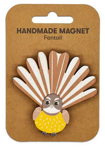 Magnets 1: Fantail Wooden Magnet