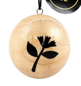 Christmas Decorations: Christmas Bauble - Wood - Pohutukawa