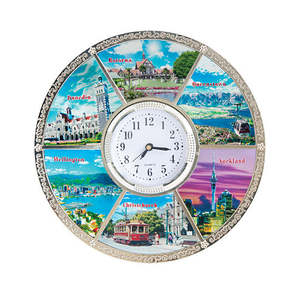 Homeware: NZ Cities Clock Plate With Stand