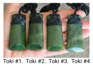 Jewellery: NZ Greenstone Toki 59mm #88P