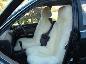 Sheepskin Car Seat Cover - Natural White - NZ Made