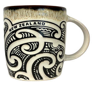 NZ Maori Tattoo Ceramic Mug - White